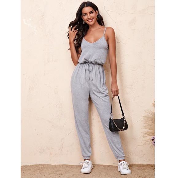 Cami Drawstring Waist Tapered Leg Jumpsuit - Picture 5 of 8